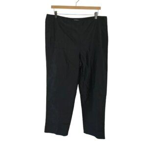 Renfrew Collection Womens Size 16 16x28 Black Vintage Slub Silk Ankle Pants
